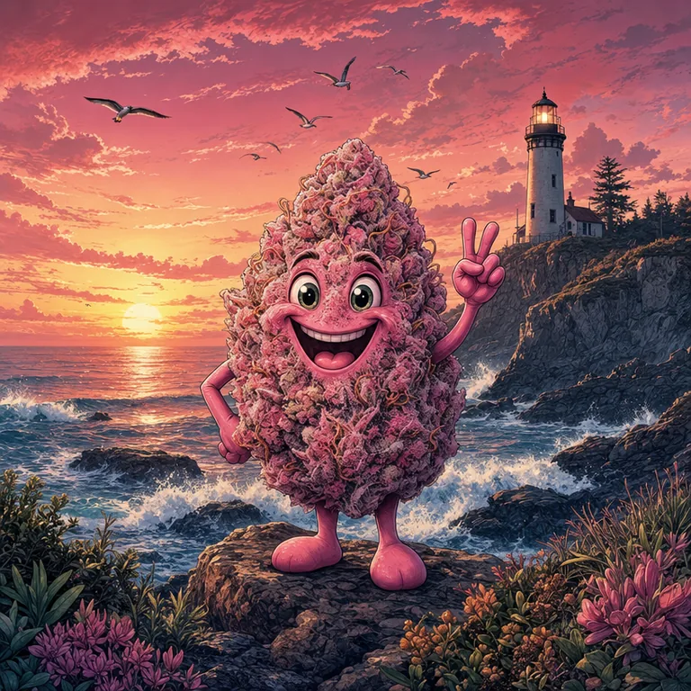 Coastal Pink Strain strain art