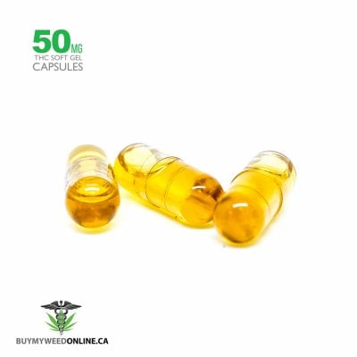 Hemp Seed Oil Capsules CO2 THC 50 mg - Buy My Weed Online