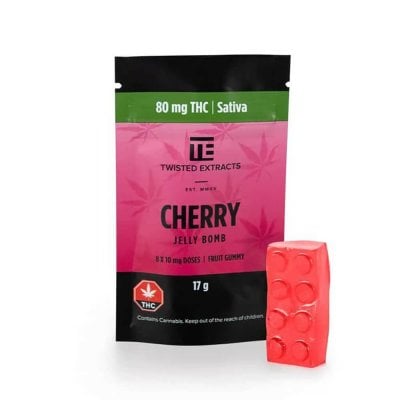 Cherry SATIVA JELLY BOMBS - Twisted Extract