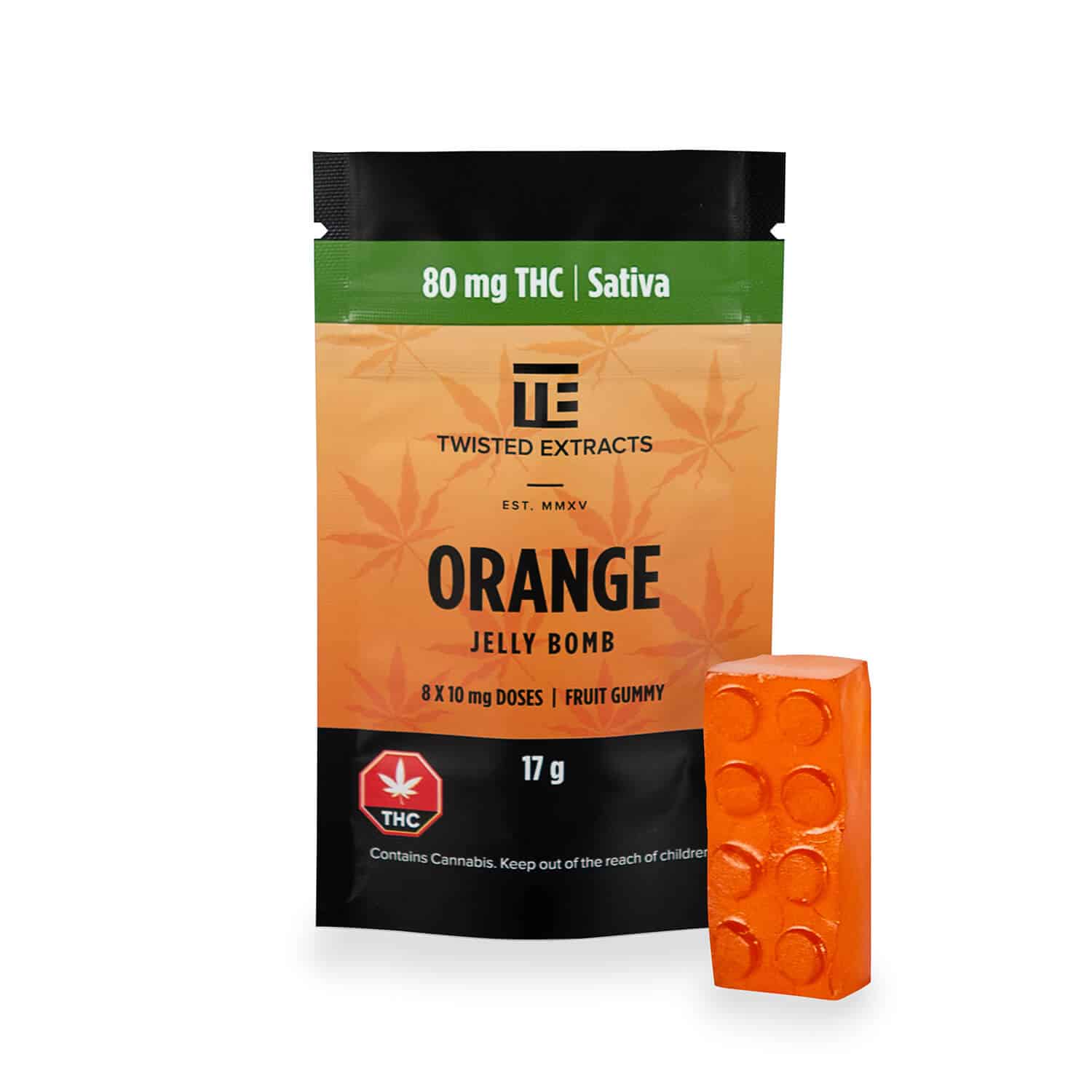 Orange Sativa Jelly Bombs - Twisted Extracts Image
