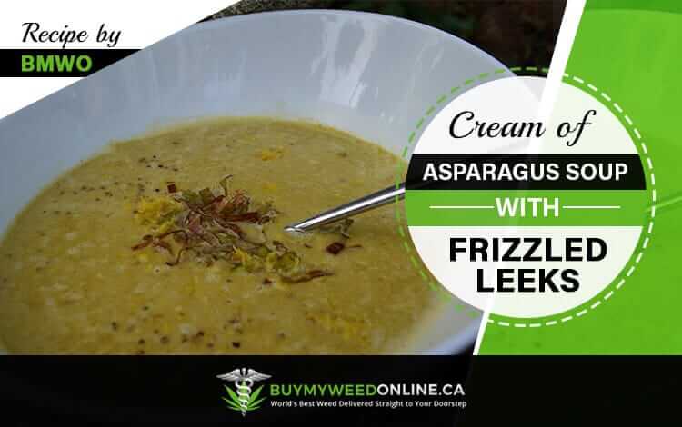 Cream of Asparagus Soup with Frizzled Leeks