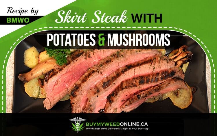 Skirt Steak with Potatoes and Mushrooms