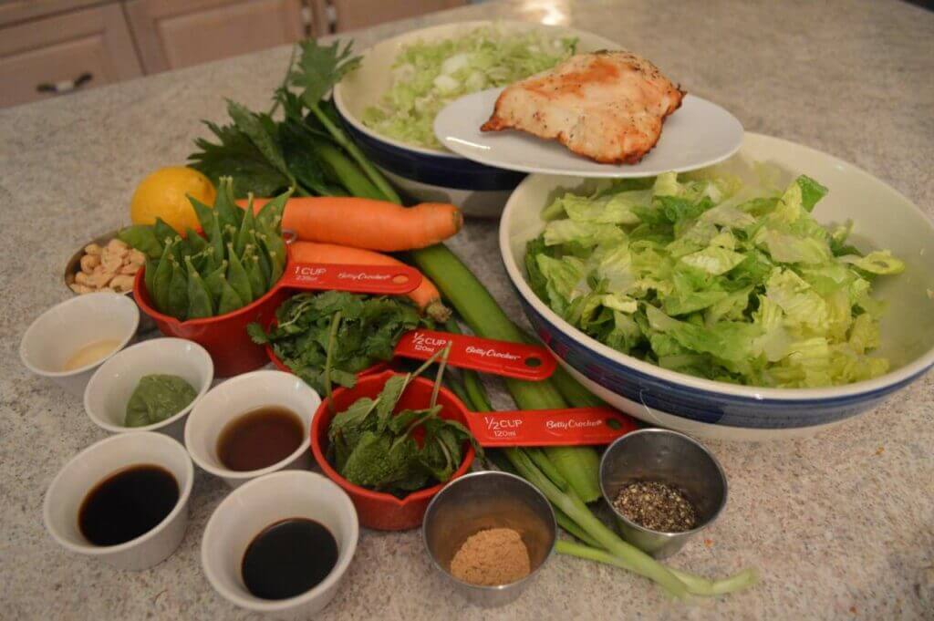 Asian Chicken Salad with Wasabi Vinaigrette recipe