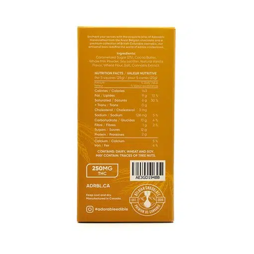Gold Chocolate Edible Infused with 250mg THC