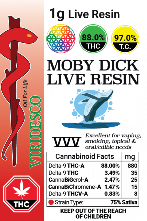 Viridesco Live Resin &#8211; Moby Dick