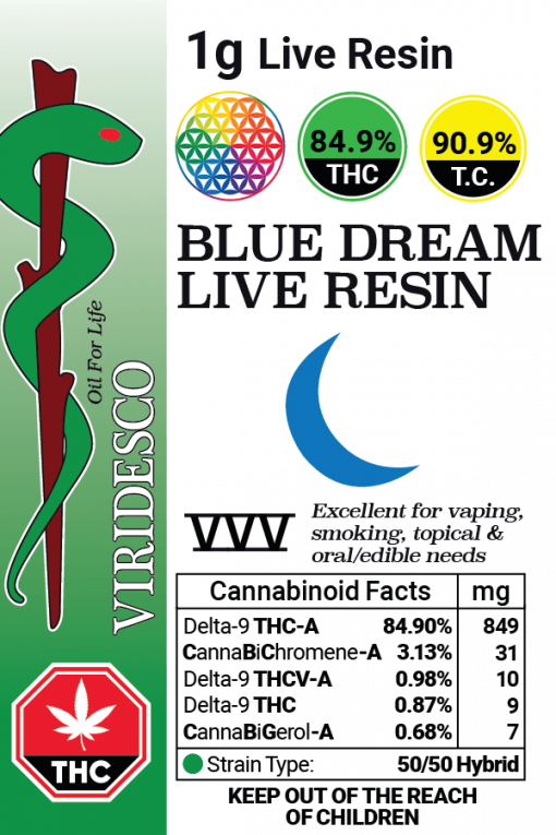 Viridesco Live Resin &#8211; Blue Dream