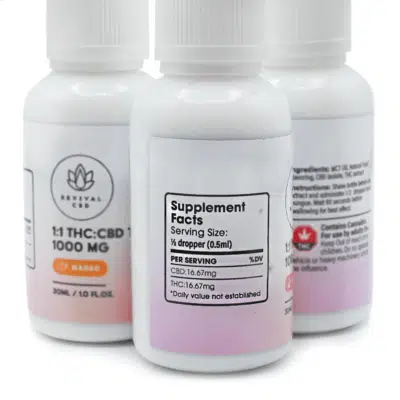 High Potency 11% THC CBD Tincture - 1000mg Revival CBD