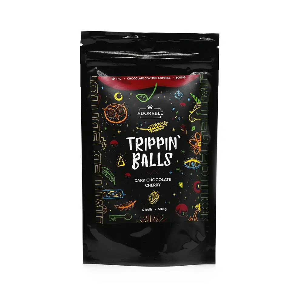600mg Dark Chocolate Cherry THC infused Trippin Balls - Adorable
