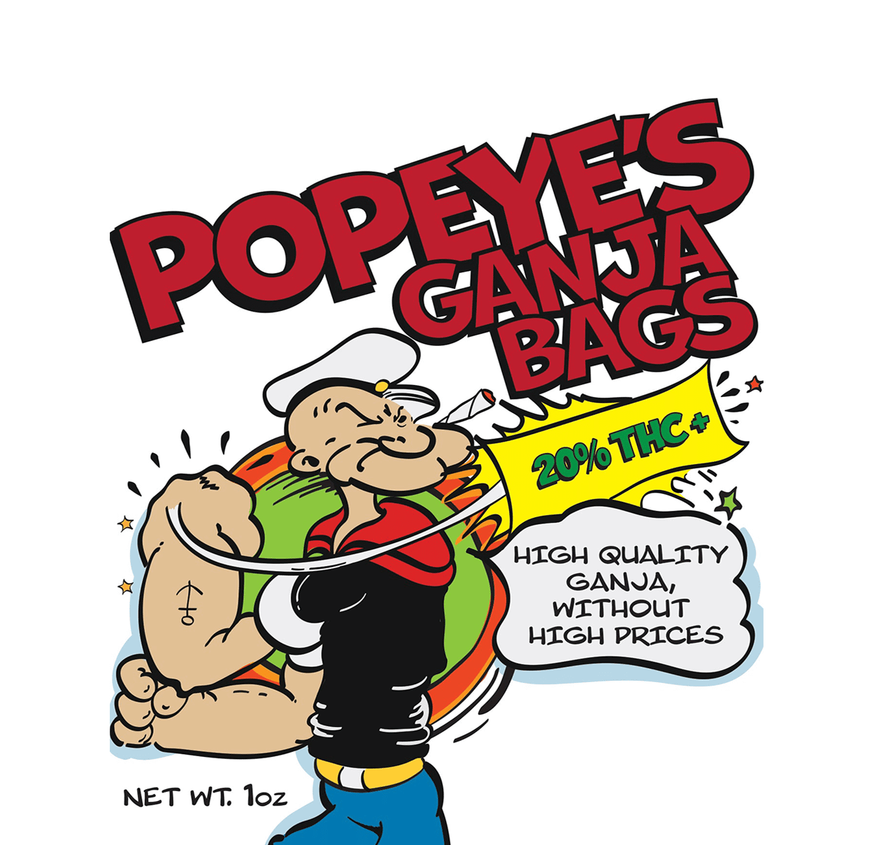 Popeye's Ganja Bags - Mix and Match - Ounces Image