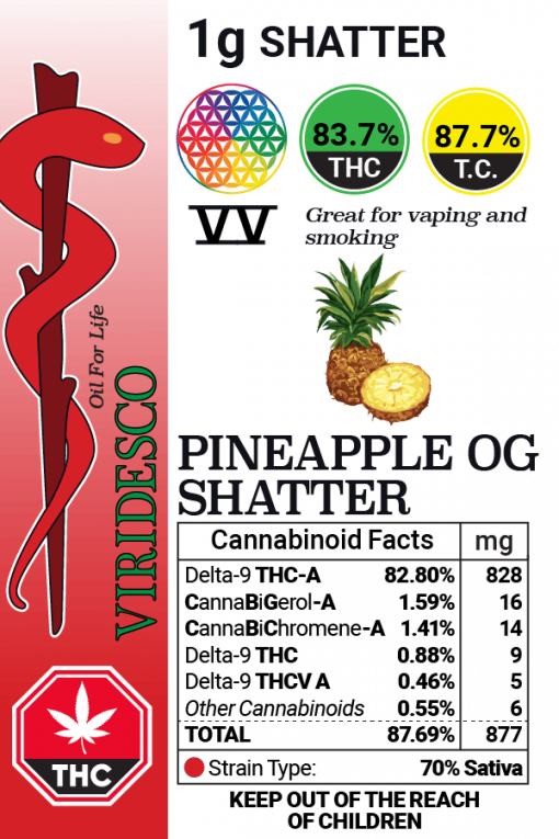 Viridesco Shatter – Pineapple OG