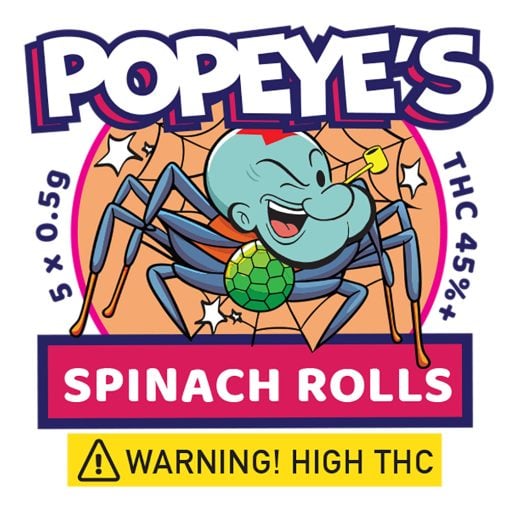 Popeyes Infused Spinach Rolls &#8211; White Widow