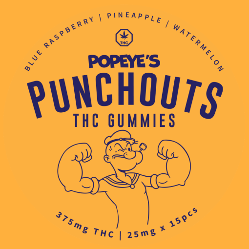 375mg THC Gummies - Popeye's Punchouts - Image 4