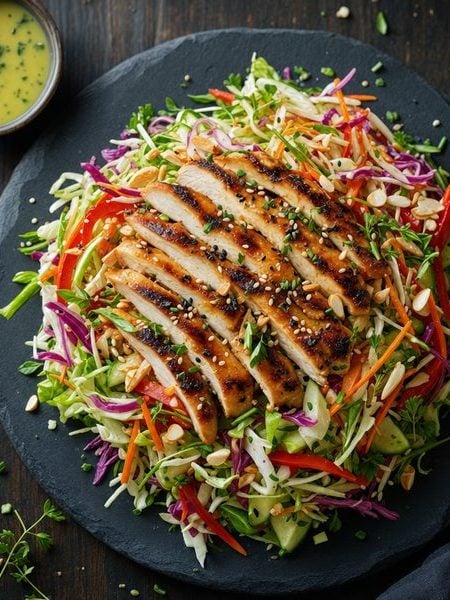 Asian Chicken Salad with Wasabi Vinaigrette - professional food photography | BMWO