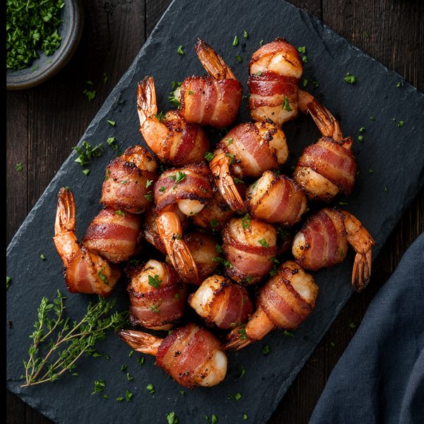 Bacon-Wrapped Shrimp - professional food photography | BMWO