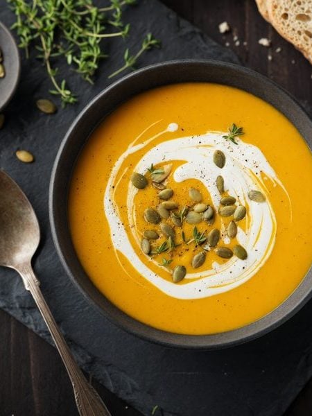 Butternut Squash Soup with Ginger Cream - professional food photography | BMWO