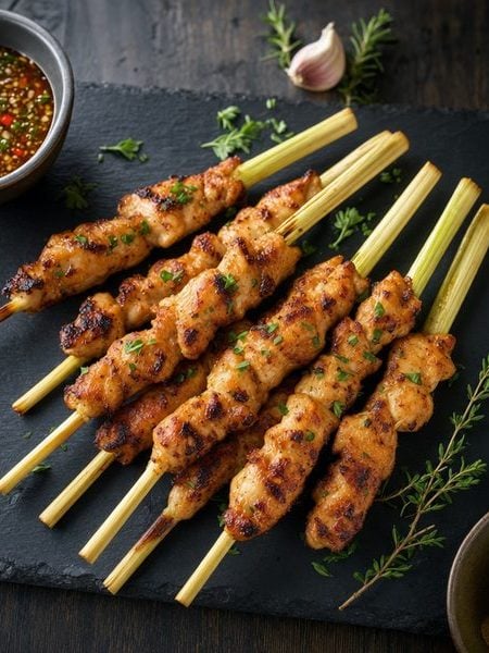 Lemongrass Chicken Skewers - professional food photography | BMWO