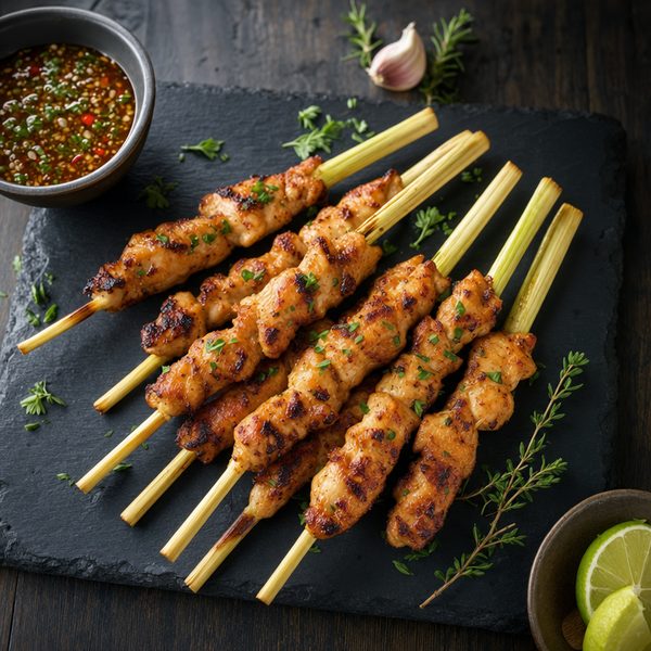 Lemongrass Chicken Skewers - professional food photography | BMWO