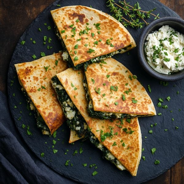 Spanakopita Quesadilla - professional food photography | BMWO