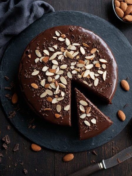 Chocolate -Almond Cake - professional food photography | BMWO