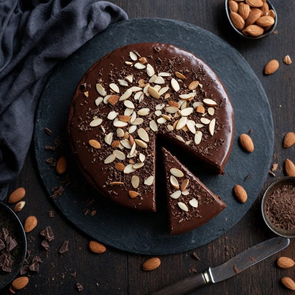 Chocolate -Almond Cake - professional food photography | BMWO