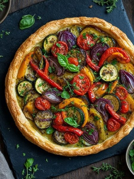 Flaky Vegetable Tart - professional food photography | BMWO