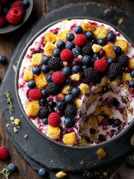 Frozen Yogurt-Berry Triffle - professional food photography | BMWO