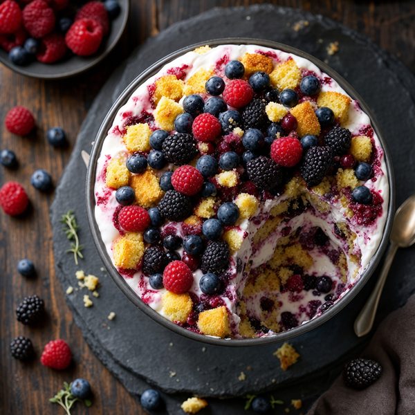 Frozen Yogurt-Berry Triffle - professional food photography | BMWO
