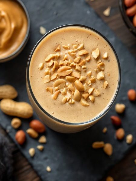 Peanut Butter and Almond Milk Smoothie - professional food photography | BMWO