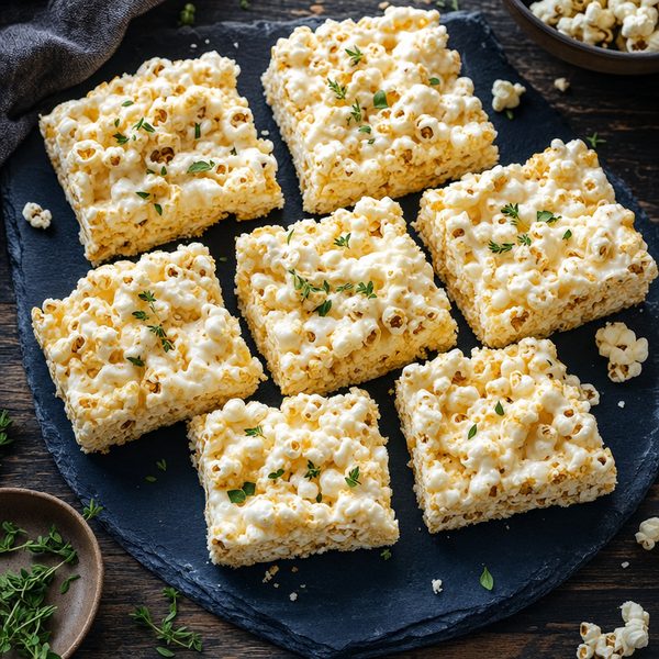 Popcorn Marshmallow Bars - professional food photography | BMWO