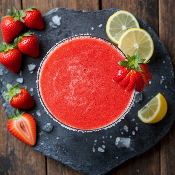 Strawberry Lemonade Blended Margarita - professional food photography | BMWO