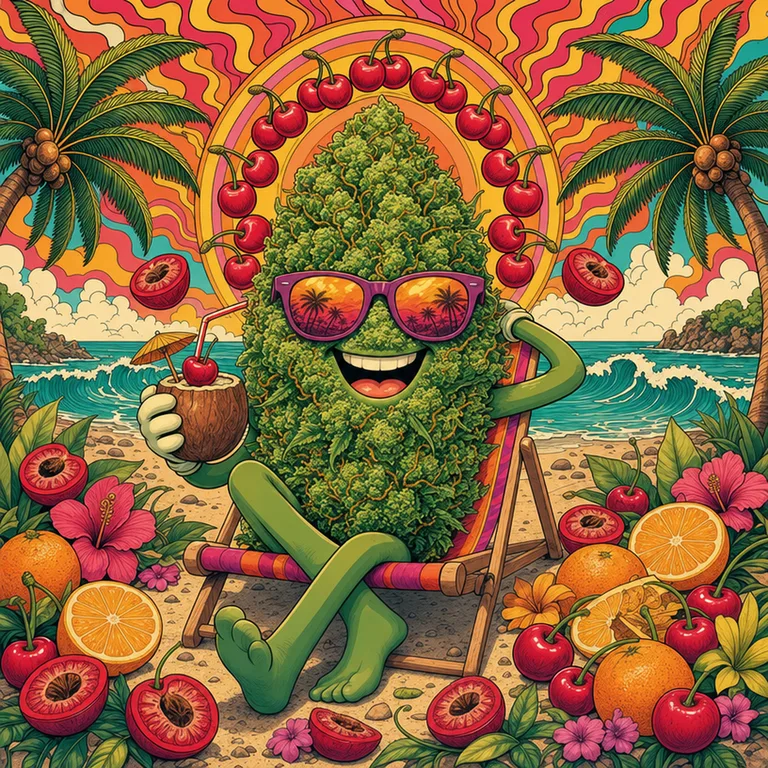 Tropical Cherry Strain strain art