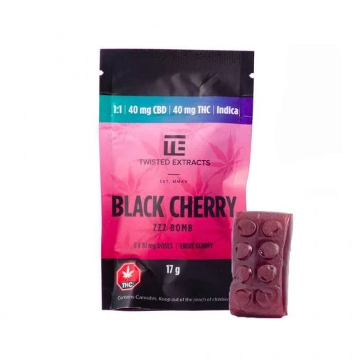 Black Cherry Indica 1:1 Jelly Bombs &#8211; Twisted Extracts