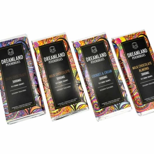 Golden Teacher 3000mg Chocolate Bars &#8211; Dreamland Psychedelics